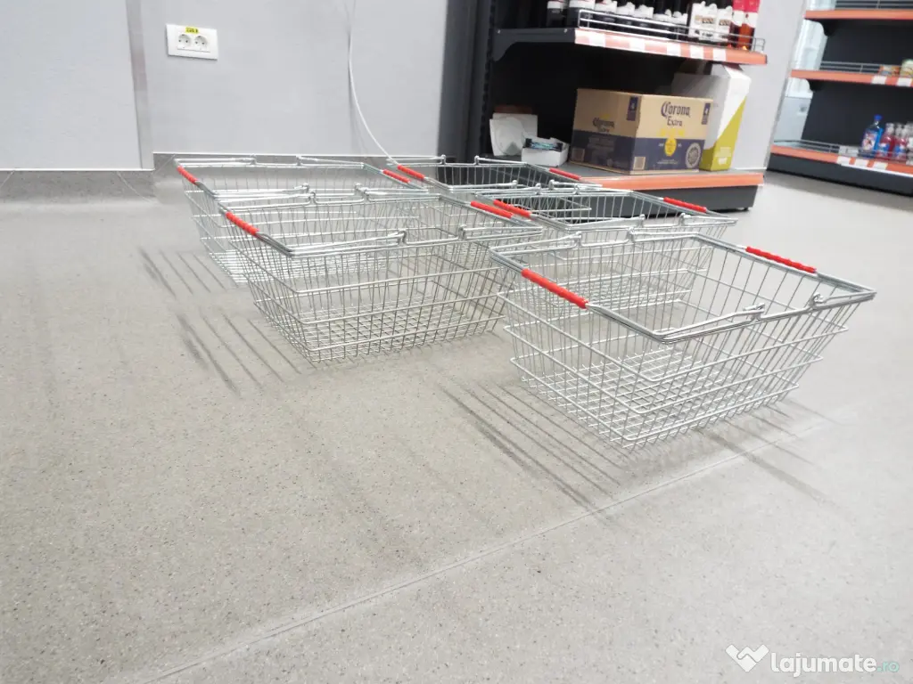 vand 5 cosuri metalice pt cumparaturi magazin,super market pret 500ron toate5 