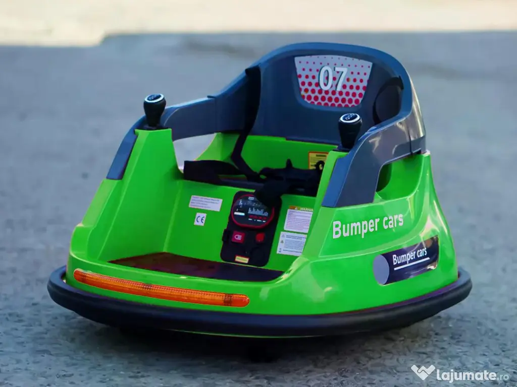 Masinuta busitoare electrica cu RC, Kinderauto Bumper, 2x 35W 12V Green