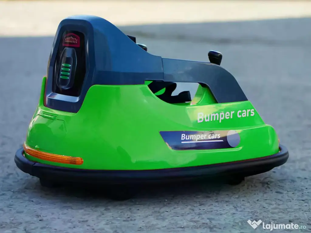 Masinuta busitoare electrica cu RC, Kinderauto Bumper, 2x 35W 12V Green