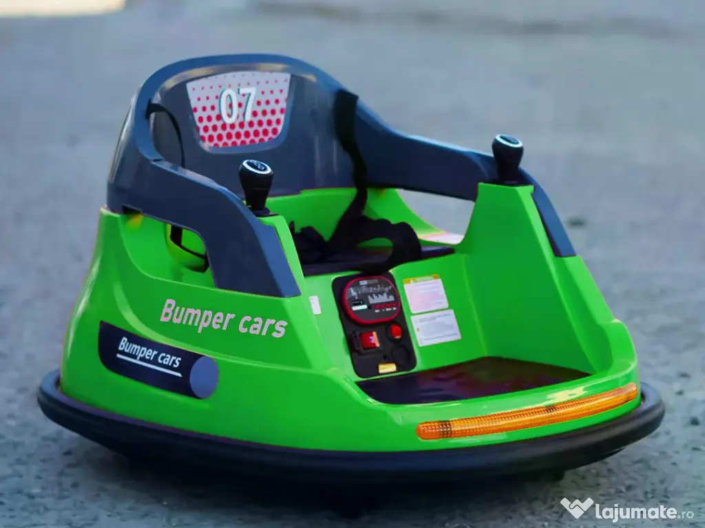 Masinuta busitoare electrica cu RC, Kinderauto Bumper, 2x 35W 12V Green