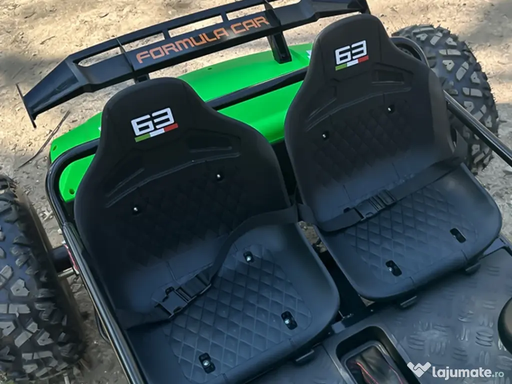 Buggy electric Kinderauto General, 800W 48V 20Ah, roti gonflabile Green 