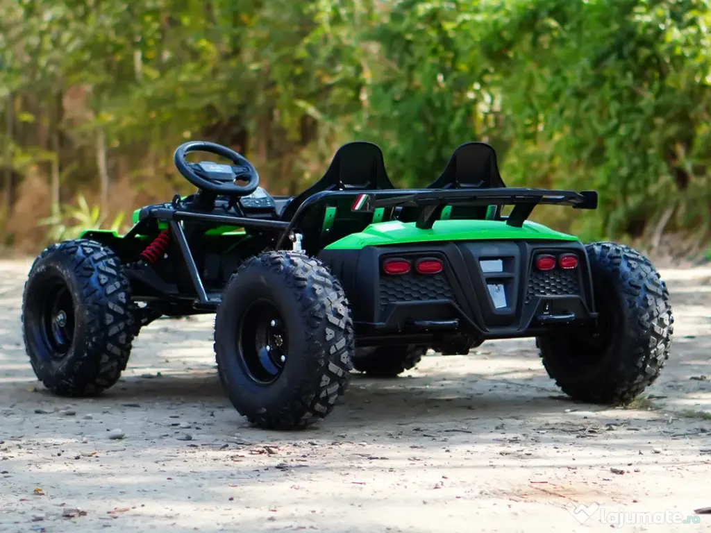 Buggy electric Kinderauto General, 800W 48V 20Ah, roti gonflabile Green 