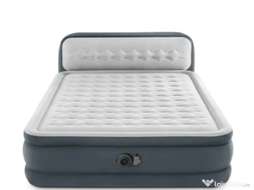 Saltea Pat Gonflabila Intex 2 Persoane Oaspeti Pompa Incorporata 236x152x46cm