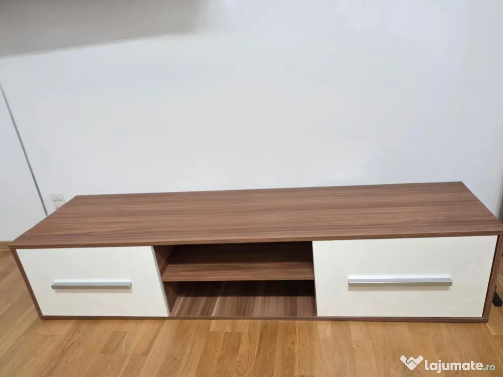 Mobilier living 4 piese - Alb/Stejar 