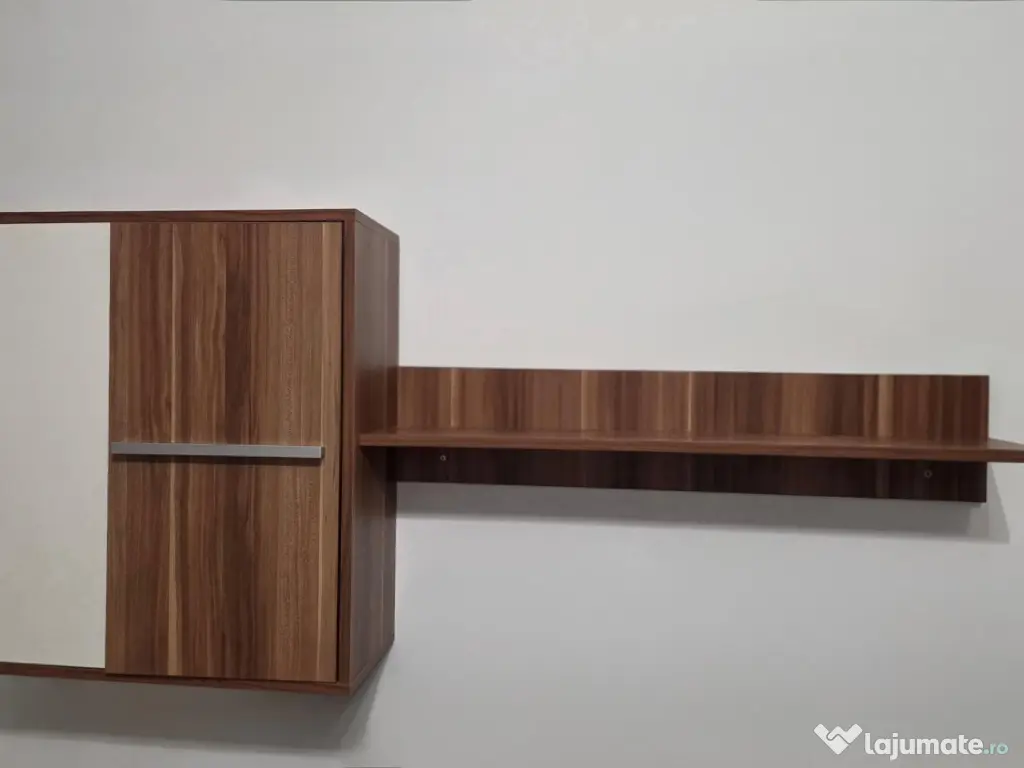 Mobilier living 4 piese - Alb/Stejar 