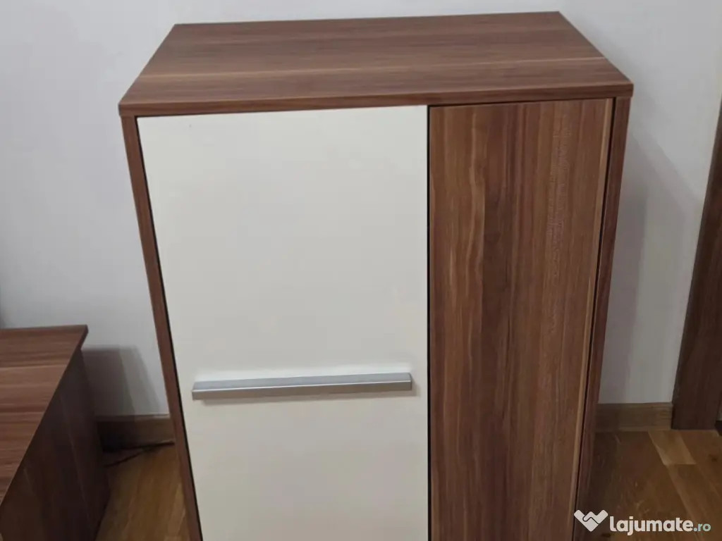 Mobilier living 4 piese - Alb/Stejar 