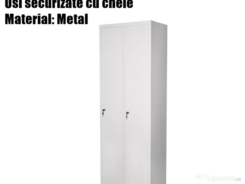 Dulap Fiset Dublu Vestiar Cabinet Depozitare Organizator Metalic Usi Securizate