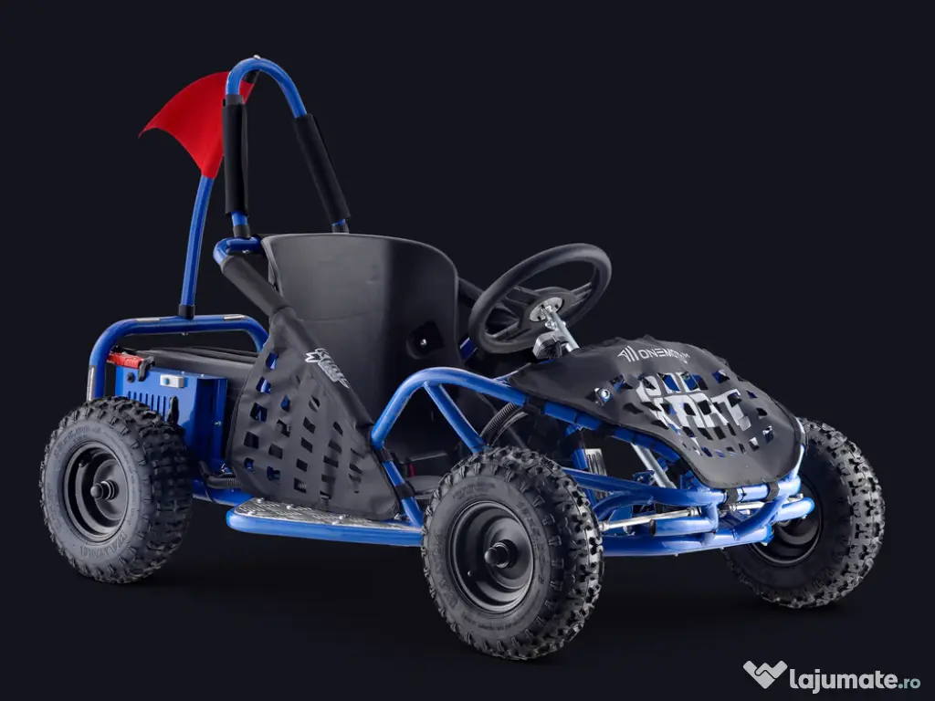 Kart electric pentru copii Kinder ecoGokart 1000W, baterie 48V Blue 