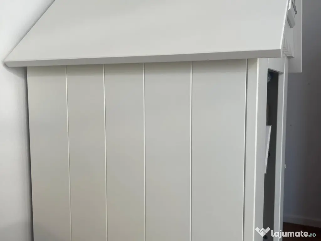 Bibliotecă copii Pinio Marsylia – 2 corpuri, alb 