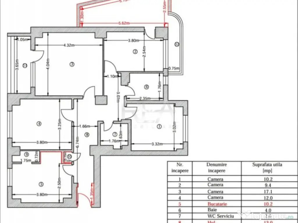 4 camere Dorobanti decomandat, et. 3, an 1980, metrou, 97 mp 