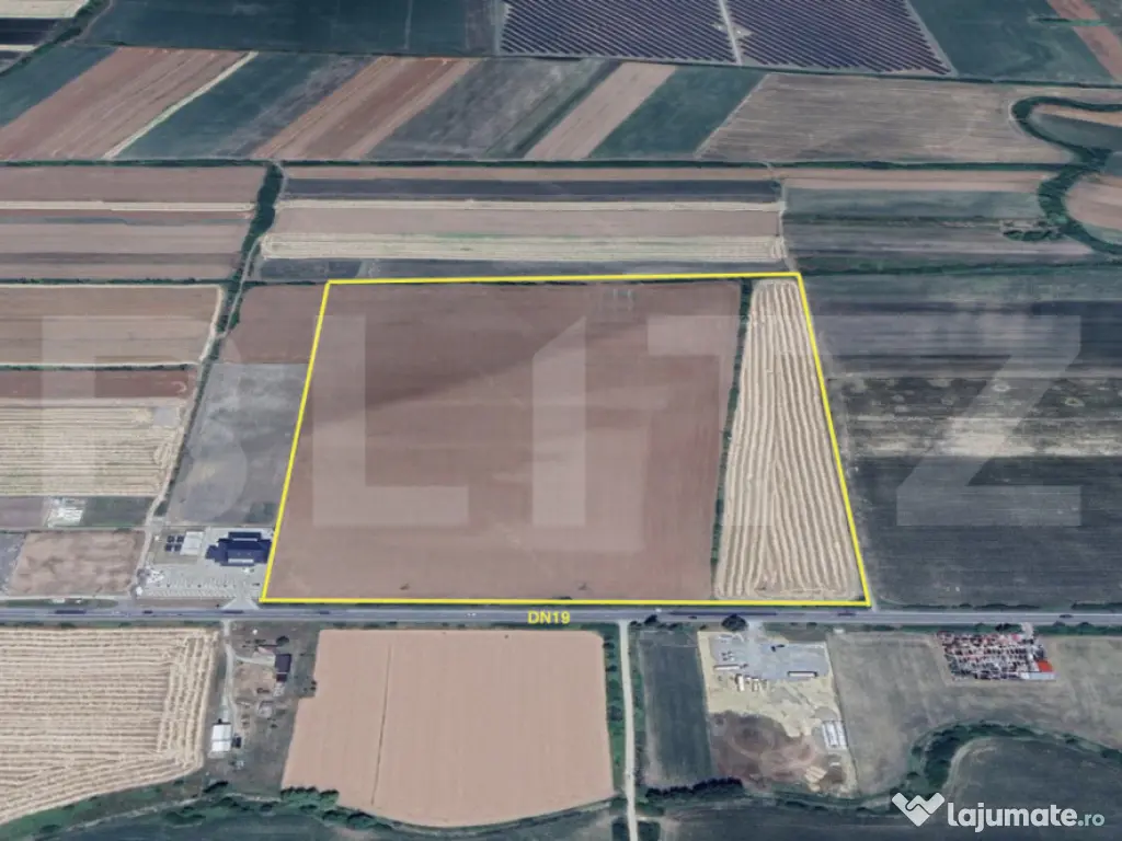 Teren intravilan 10 ha – deschidere 357 m la DN19 – BOTI 