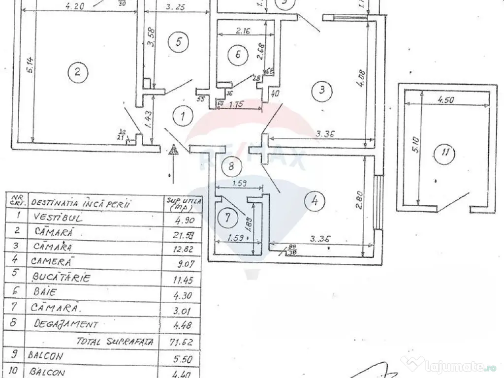 Apartament 4 cam. la pret de 3 cam., Ghermanesti, IF 