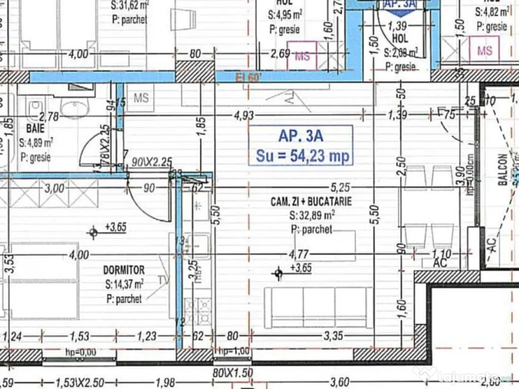 Apartament 2 camere, 54 mp utili, Calea Torontalului 