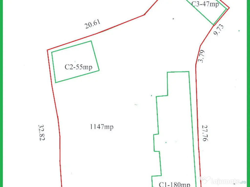 Vila P+M si ANEXA cu GARAJ, T = 1150 mp, D=28 m, Slatioara, zona centr