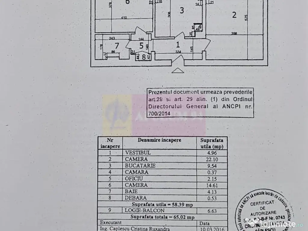 Vanzare apartament 2 camere in zona bd. Decebal stradal