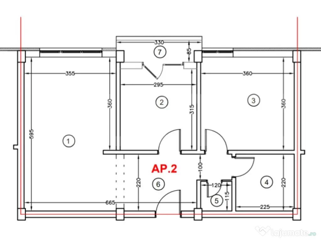 Apartament de vanzare ,57.1mp,zona Odobescu Satu Mare 