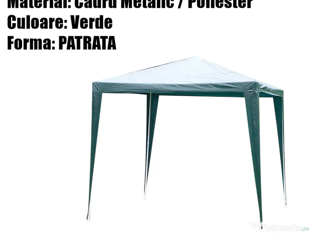 Pavilion CORT Umbrela Cadru Metal Gradina Terasa Curte 3X3X2.5 M