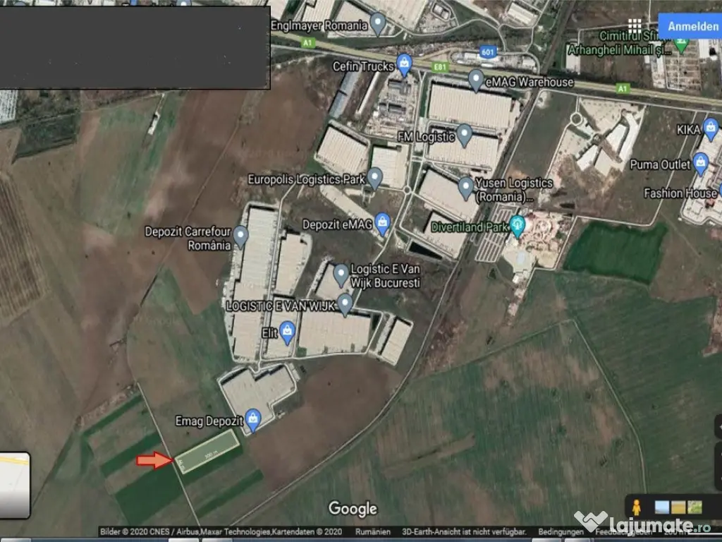 Teren construcții industriale 14000mp, A1-Centura, Domnesti