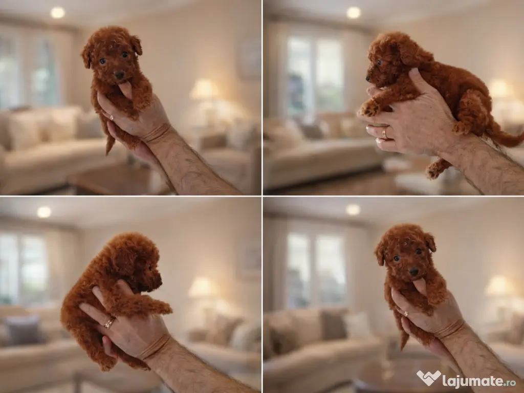 Pui rasa Pudel Miniature Roșcat cu garanție medicală 