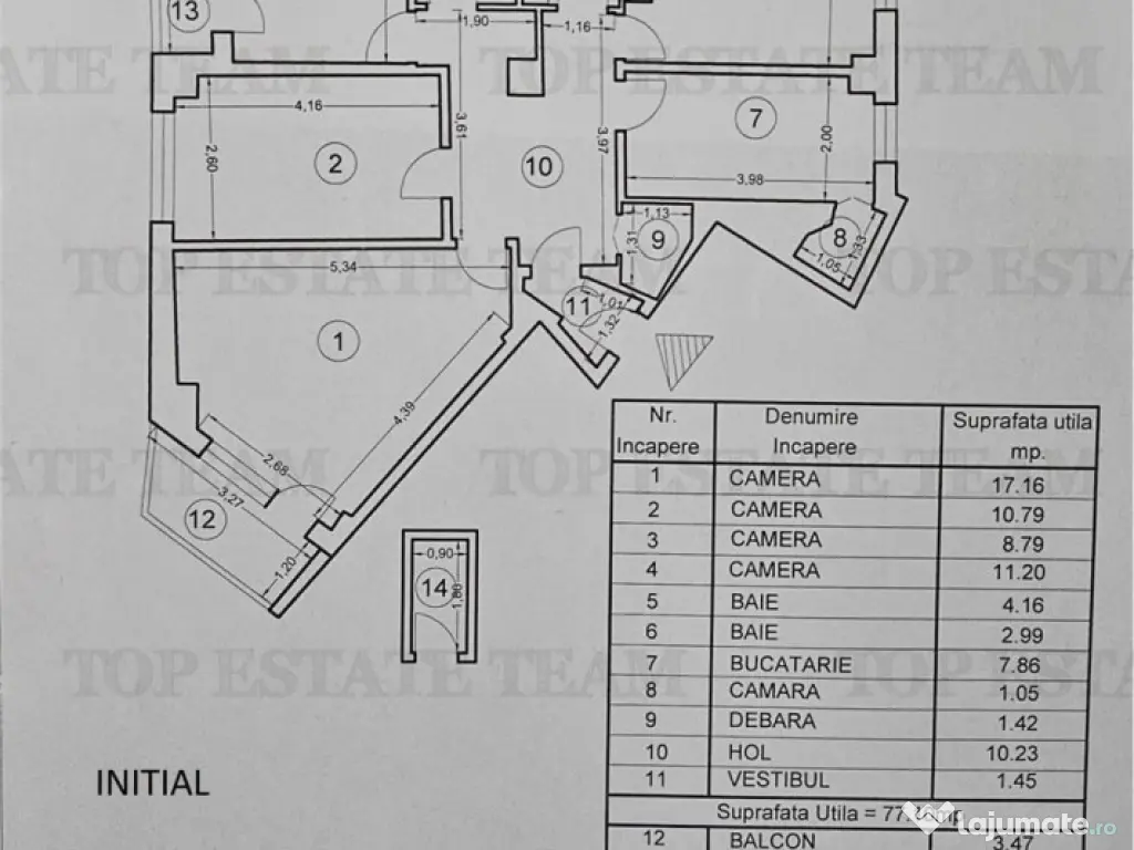 Apartament generos de 3 camere Turda- vedere spre parcul Re 