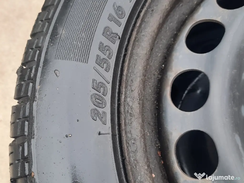 jante tabla cu anvelope de iarnă,205/55/R16,vw,skoda,100 e, 