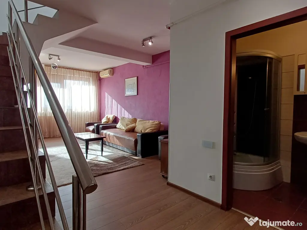 Proprietar, duplex108 mpu,mobilat utilat,3 camere,2 bai,centrala,parcare privata