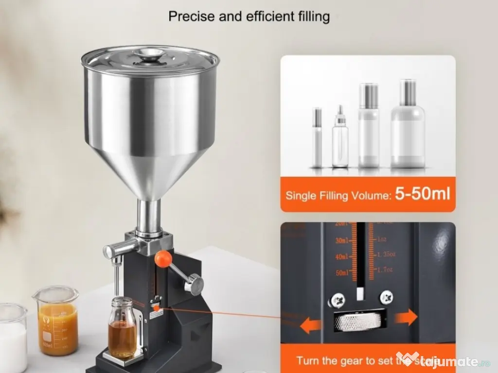 Mașină manuală de umplere cu pastă de lichid SucceBuy 5-100ml / 5-50ml 