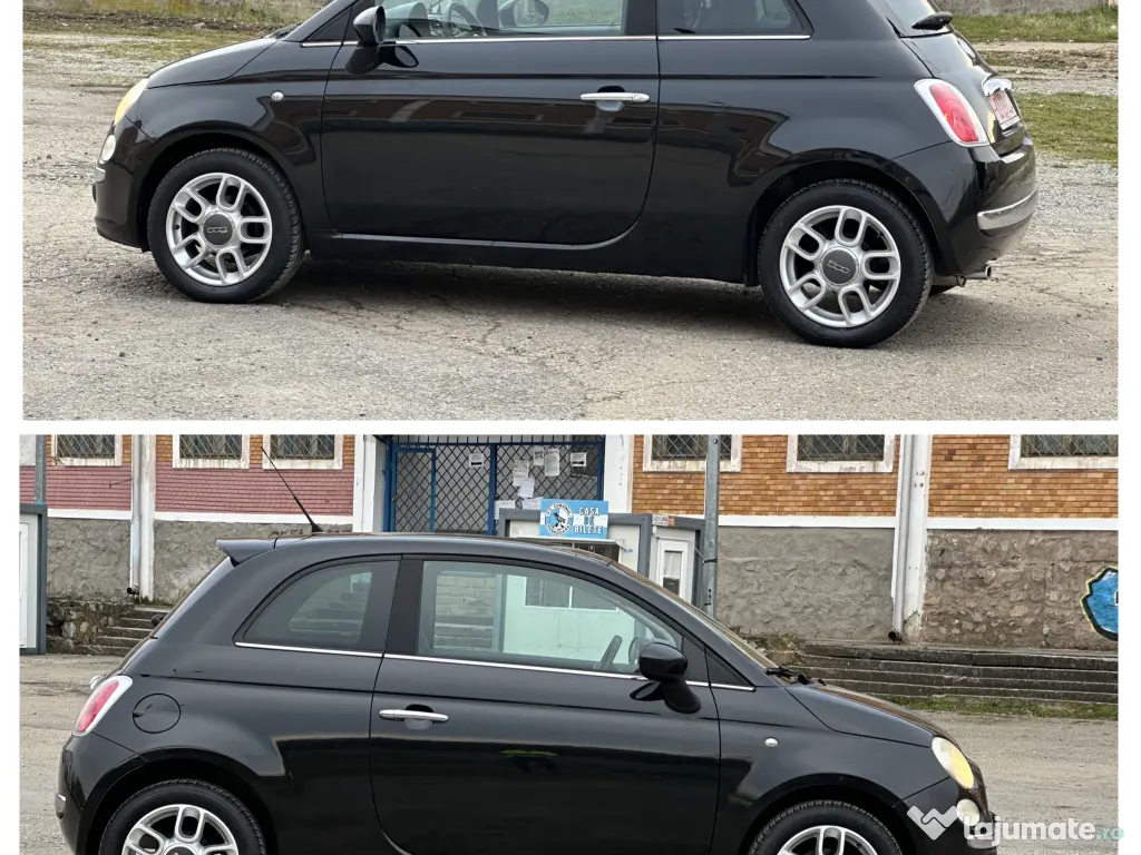 Fiat 500*km:152.125*clima*2 randuri de roti*1.3 benzina*69 cp! 