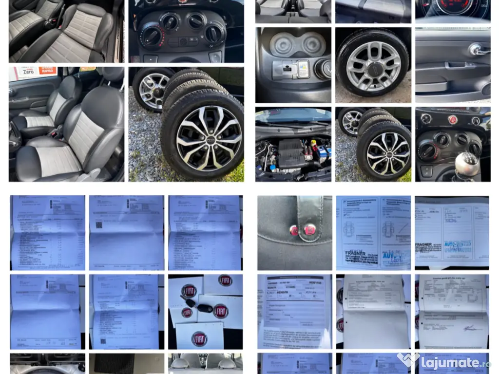 Fiat 500*km:152.125*clima*2 randuri de roti*1.3 benzina*69 cp! 