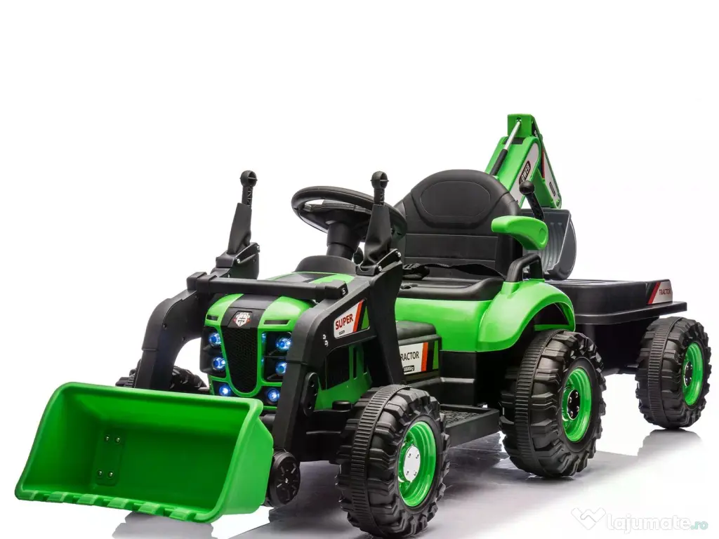 Tractoras electric pentru copii Kinderauto BJEJ1588E 2x35W, 12V Green 