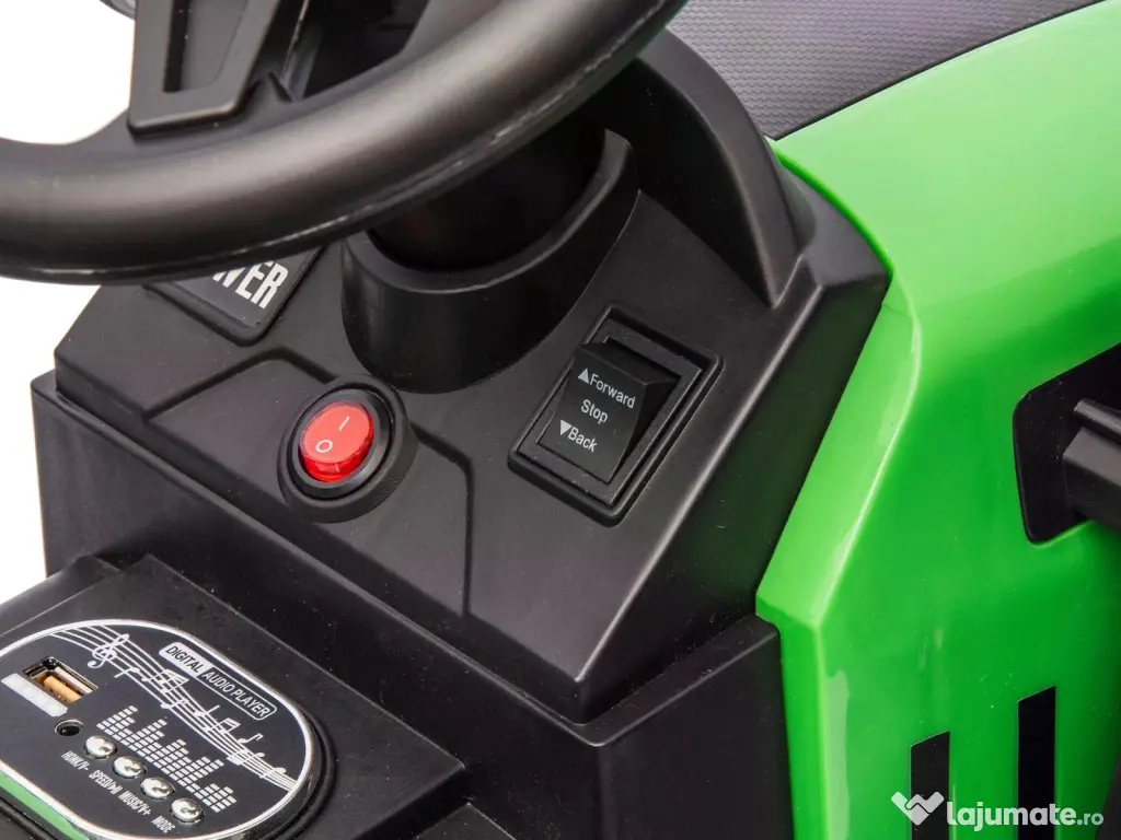 Tractoras electric pentru copii Kinderauto BJEJ1588E 2x35W, 12V Green 