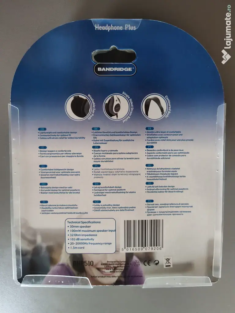 Căști cu fir Bandridge BHP510 