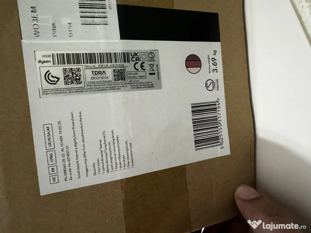 Dyson air wrap sigilat negociabil 