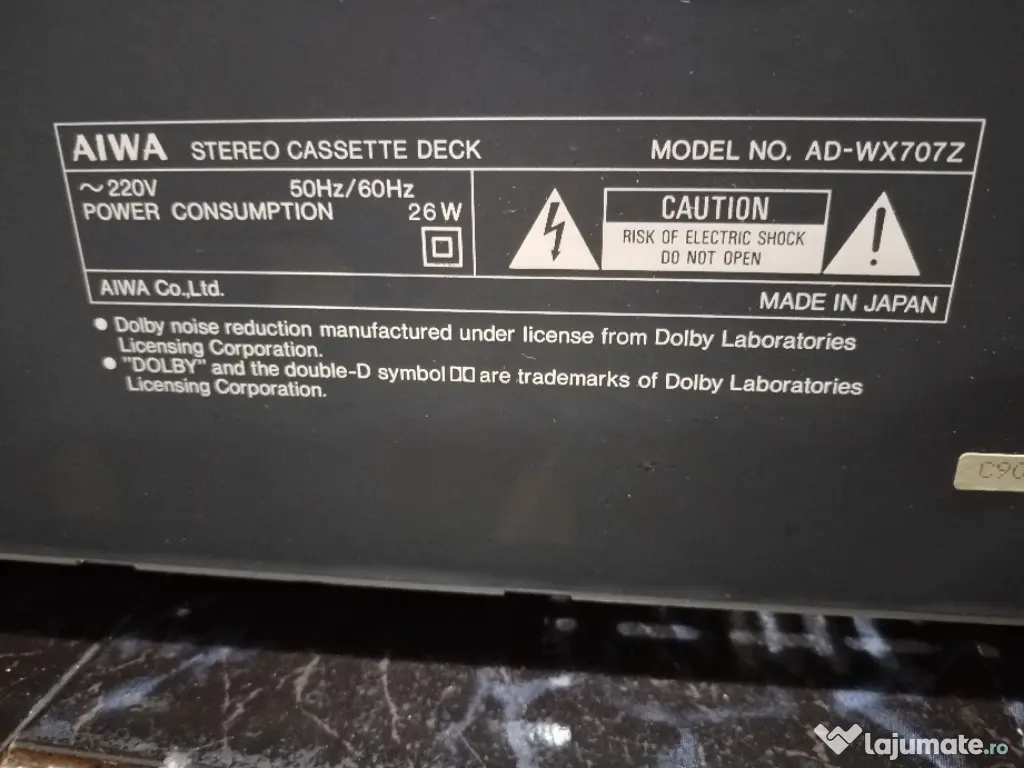 casetofon deck Aiwa model AD-Wx707 