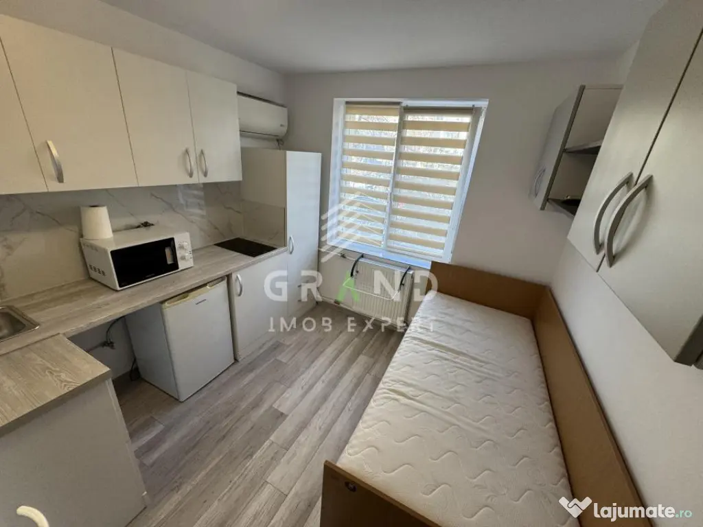 Garsonieră renovată complet | 12 mp | Etaj 1 | Mobilier p 