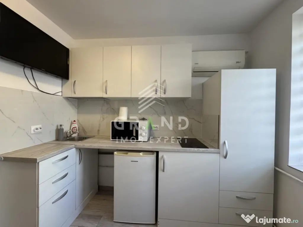 Garsonieră renovată complet | 12 mp | Etaj 1 | Mobilier p 