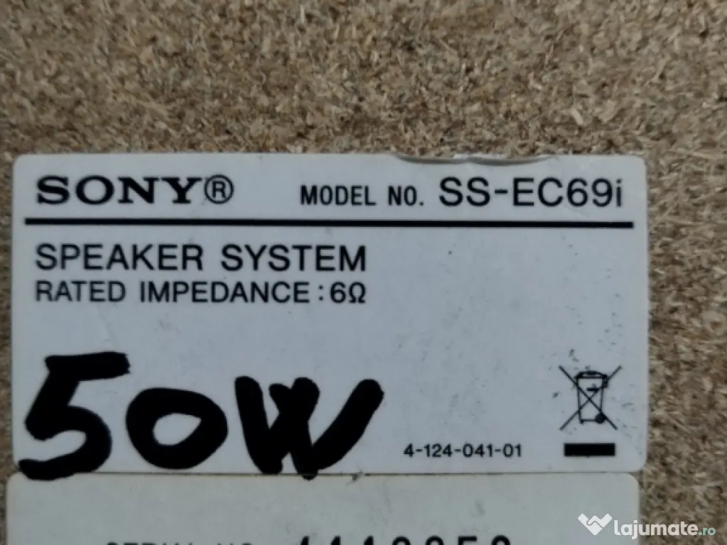 Boxe Sony ss ec69i de 50 W 