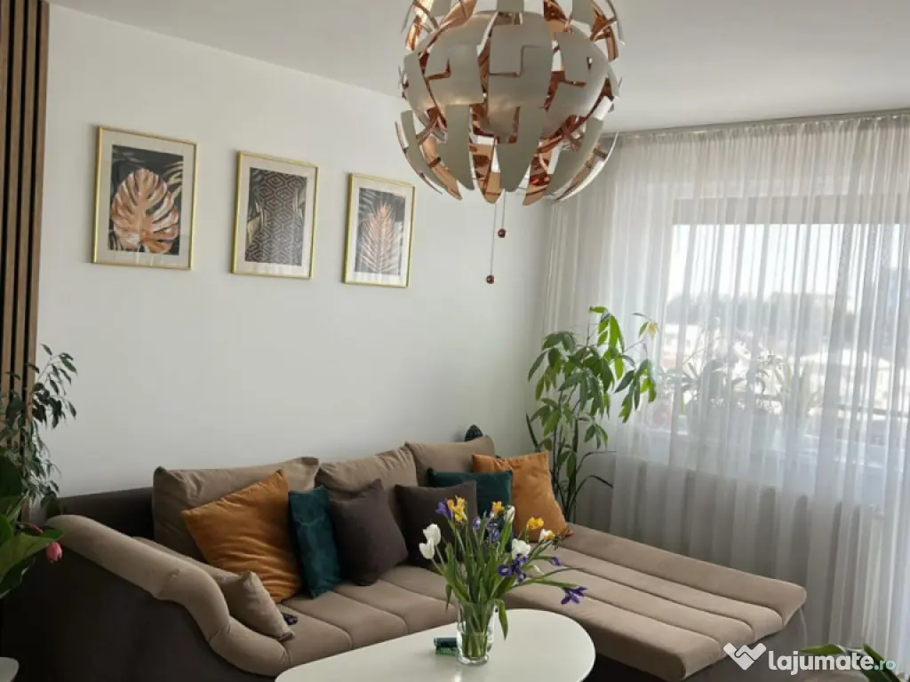 Apartament cu 2 camere mobilat utilat, cu loc de parcare par 