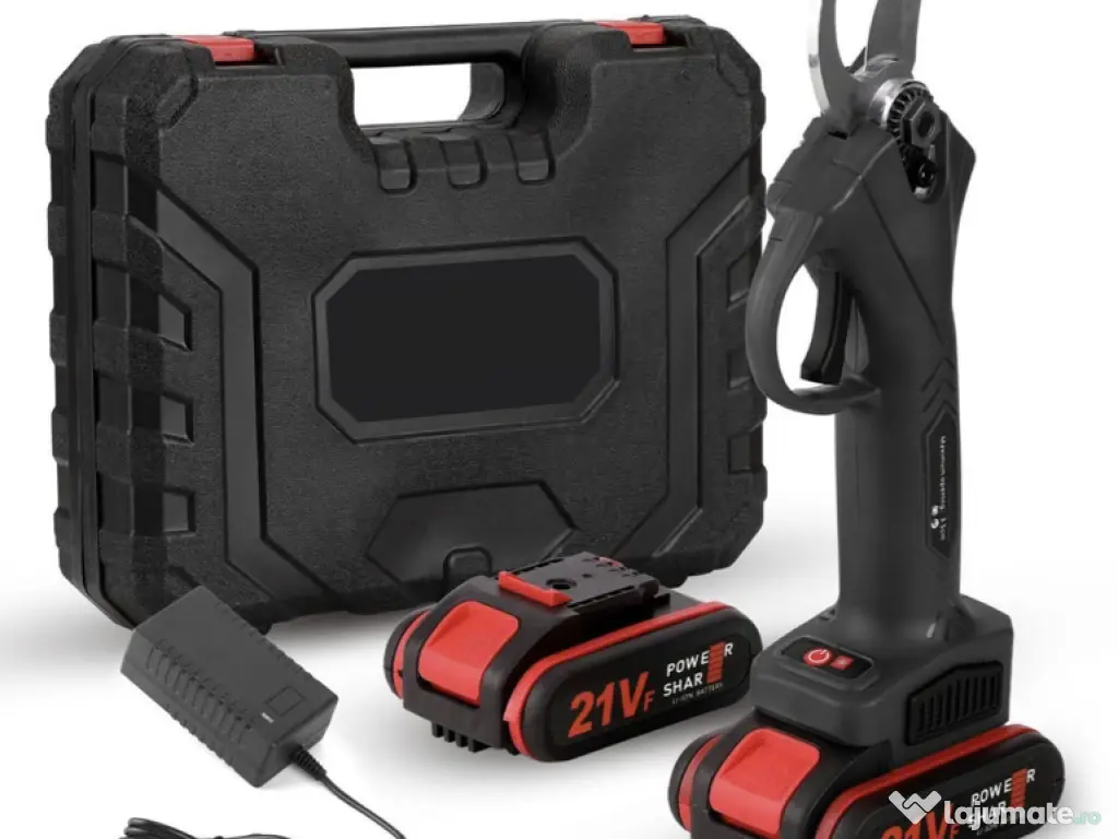 Foarfeca Electrica Profesionala 21V, 2 Acumulatori Inclusi 