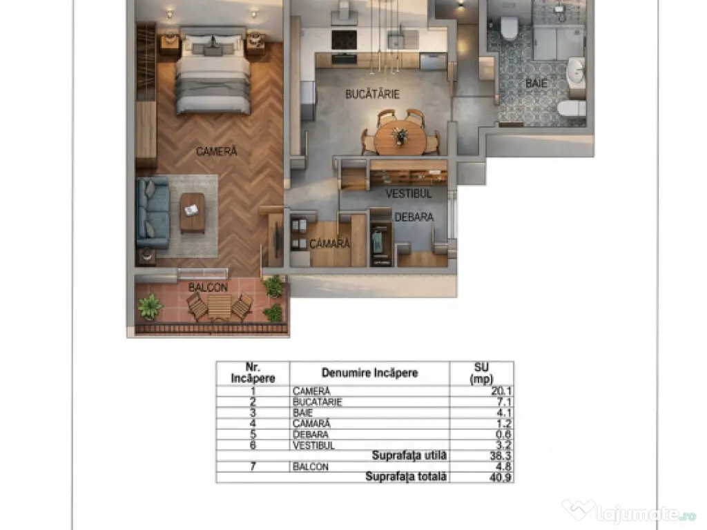 Garsonieră 37 mp la 3 minute de metrou Emil Botta — 97... 