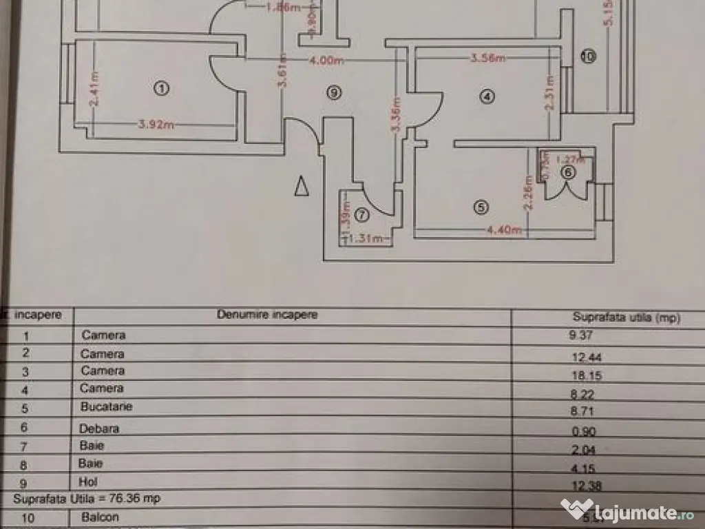 ICIL lidl-apartament 4 camere decomandat cu gaze 