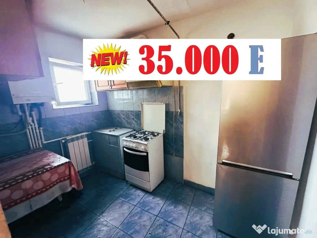 Apartament 2 camere cu centrala pe gaz / 35000 EURO 