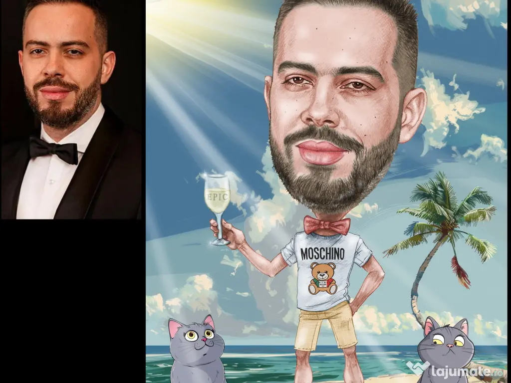 Cadouri inedite - Caricaturi, portrete, tablouri pictate - dupa fotografie 