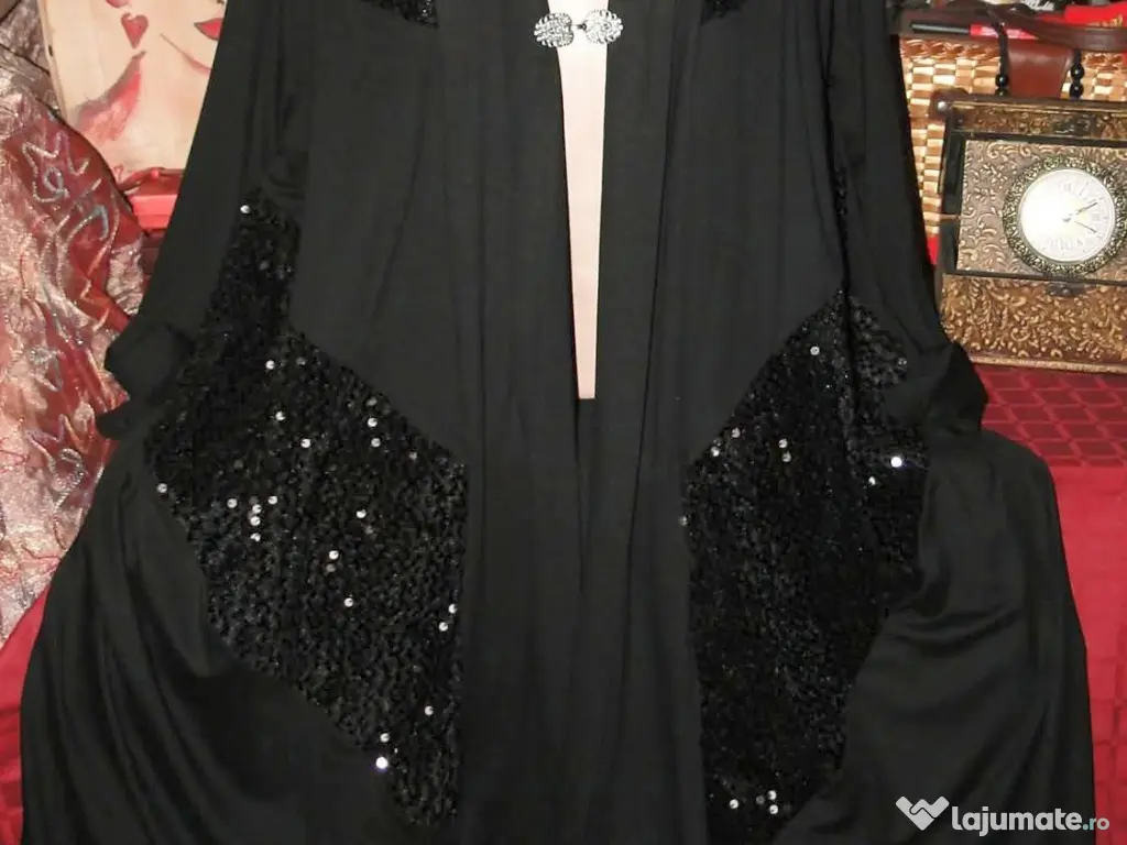 Cardigan lung cu paiete,elegant 