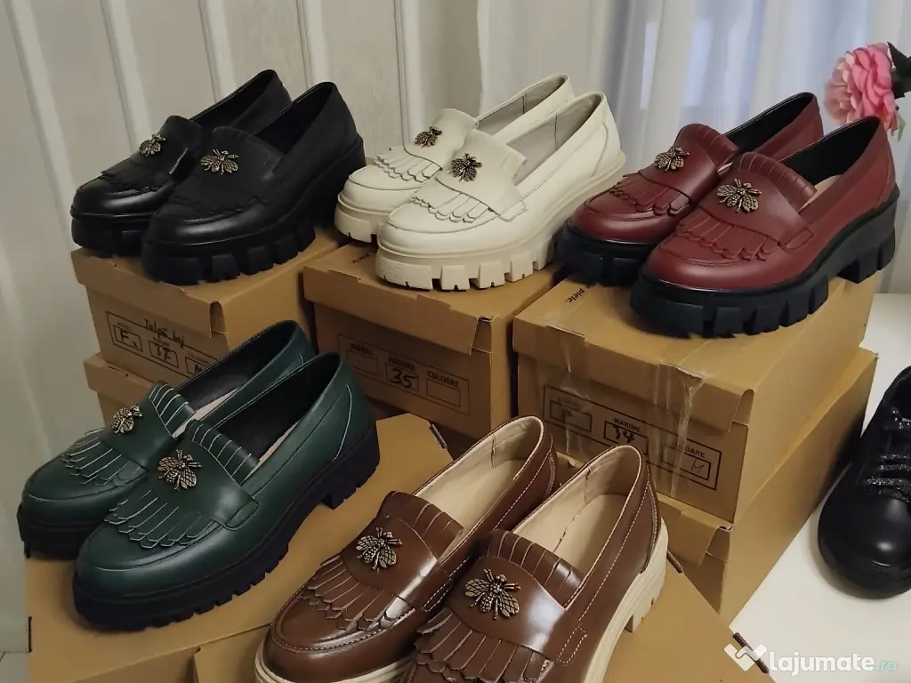 Pantofi dama din piele naturala