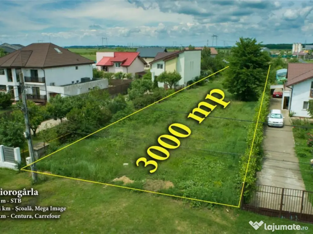 Teren 1500mp la strada principala in Ciorogarla 