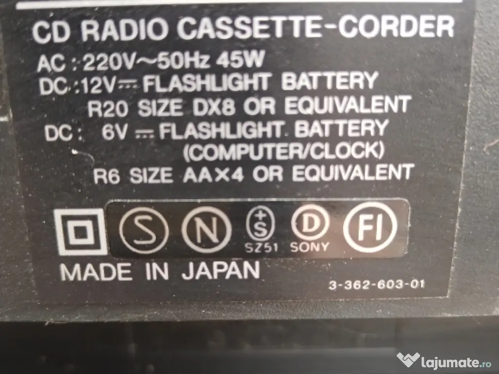 Boombox Sony cfd-770L reparații 