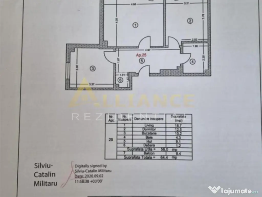 Apartament 2 camere decomandat – Deco Residence (Biruin... 