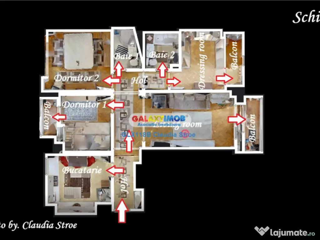 Tur Virtual apartament 4 camere TURDA METROU Grivita 