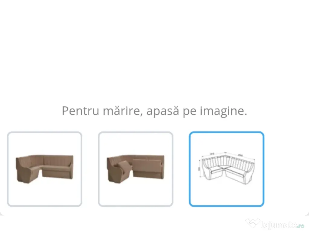 Colțar bucătărie.NOU.Bej, montaj stanga/drapta 